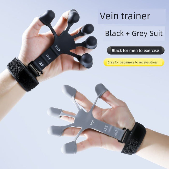 Vein Trainer Five Finger Finger Tension Spring Grip Professional Arm Training KIRIN Arm Muscles and Veins Rehabilitation Training Equipment - CLICK TIK