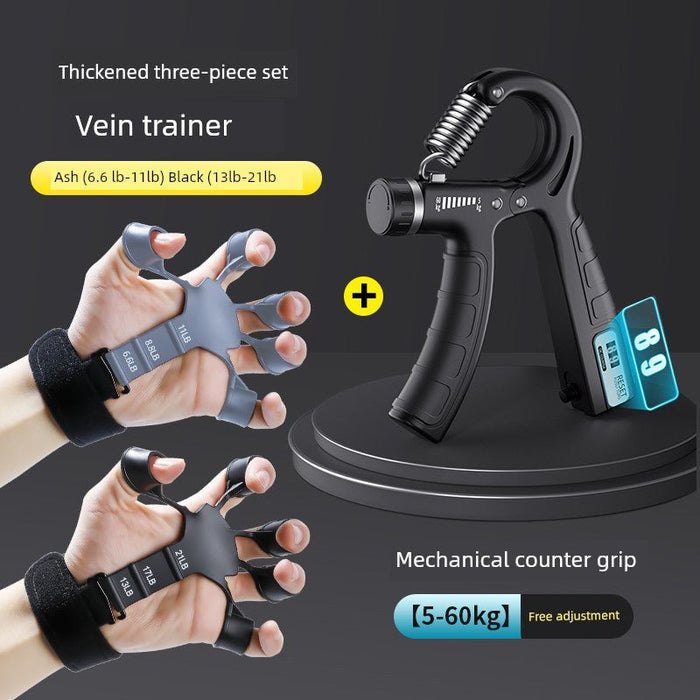 Vein Trainer Five Finger Finger Tension Spring Grip Professional Arm Training KIRIN Arm Muscles and Veins Rehabilitation Training Equipment - CLICK TIK