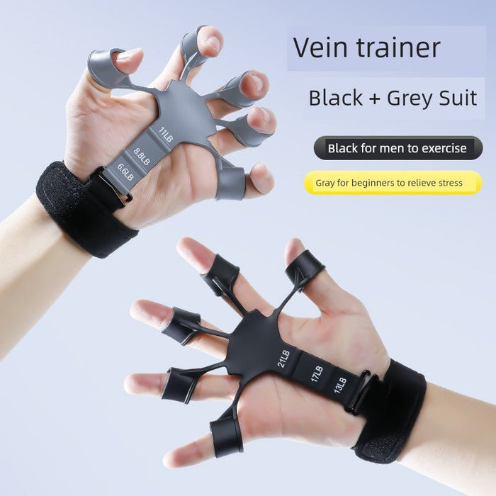 Vein Trainer Five Finger Finger Tension Spring Grip Professional Arm Training KIRIN Arm Muscles and Veins Rehabilitation Training Equipment - CLICK TIK