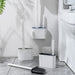Wall Hanging Toilet Brush with Holder Long Handled Silicone Toilet Brush Soft Bristles WC Cleaning Brush Bathroom Accessories - CLICK TIK