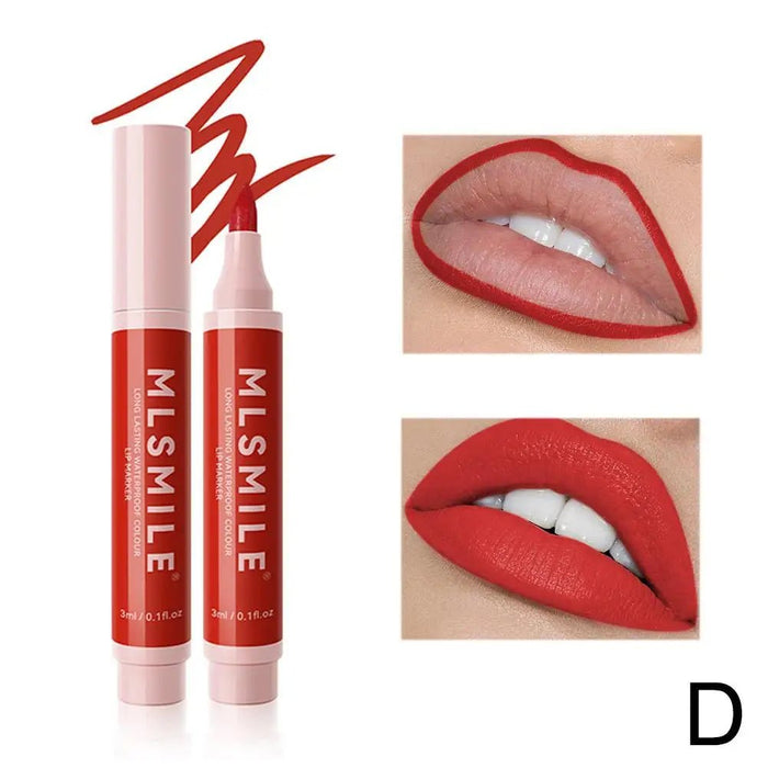 Waterproof Matte Lipliner Pencil Lip Stain Marker Long Lasting Color Effect Lip Pen Sweat Proof Hydrating Lips Makeup Cosmetic - CLICK TIK