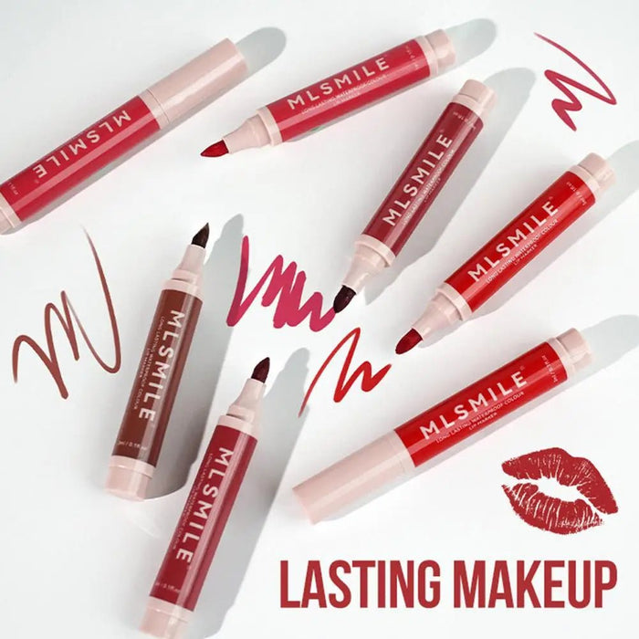 Waterproof Matte Lipliner Pencil Lip Stain Marker Long Lasting Color Effect Lip Pen Sweat Proof Hydrating Lips Makeup Cosmetic - CLICK TIK
