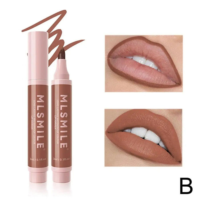 Waterproof Matte Lipliner Pencil Lip Stain Marker Long Lasting Color Effect Lip Pen Sweat Proof Hydrating Lips Makeup Cosmetic - CLICK TIK