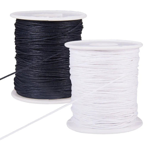 Waxed Cotton Thread Cords Mixed Color 1mm about 100yards/roll - CLICK TIK