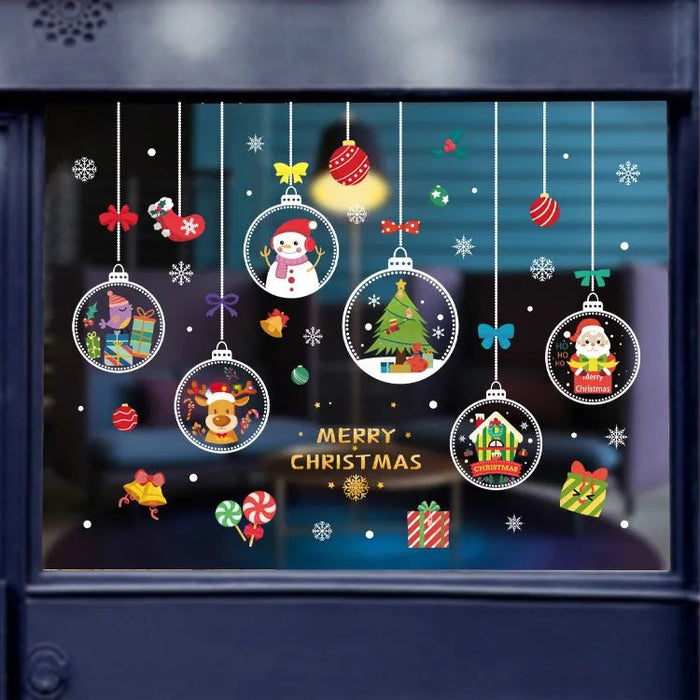 Window Stickers Christmas Decoration for Home 2024 New Year Santa Wall Sticker Navidad Gift Festival Party Xmas Window Decor - CLICK TIK