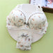 Wirefree sweet girl underwear set thin cute printing gathered bra large size women lingerie sexy lace bralette panty suit - CLICK TIK