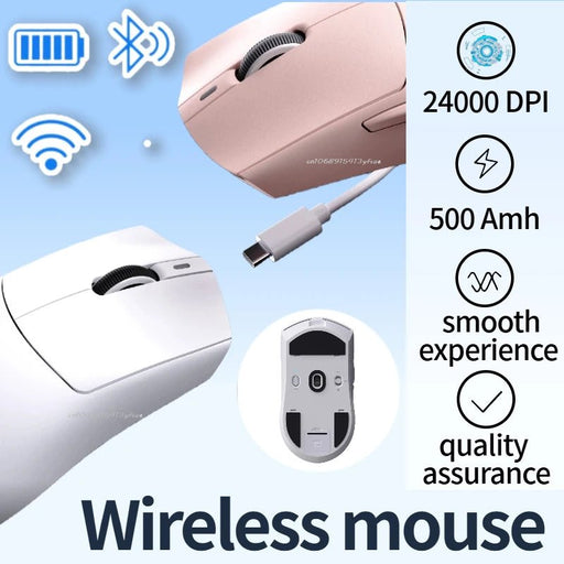Wireless Bluetooth Mouse Rechargeable Tri - Mode Bluetooth Mouse 24000 DPI WirelessMouse Gaming Mouse BT/2.4G/Wired Mice - CLICK TIK