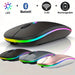 Wireless Mouse Bluetooth and 2.4GHz Dual Modes Rechargeable RGB Ergonomic Silent Click for PC iPad Laptop Cell Phone TV - CLICK TIK