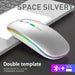 Wireless Mouse Bluetooth and 2.4GHz Dual Modes Rechargeable RGB Ergonomic Silent Click for PC iPad Laptop Cell Phone TV - CLICK TIK