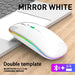 Wireless Mouse Bluetooth and 2.4GHz Dual Modes Rechargeable RGB Ergonomic Silent Click for PC iPad Laptop Cell Phone TV - CLICK TIK