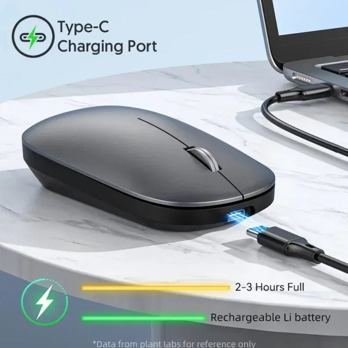 Wireless Mouse Bluetooth Silent 2.4G Dual - mode Type - C Charging Ergonomic Morandi Portable Laptop Office Gaming Mouse - CLICK TIK