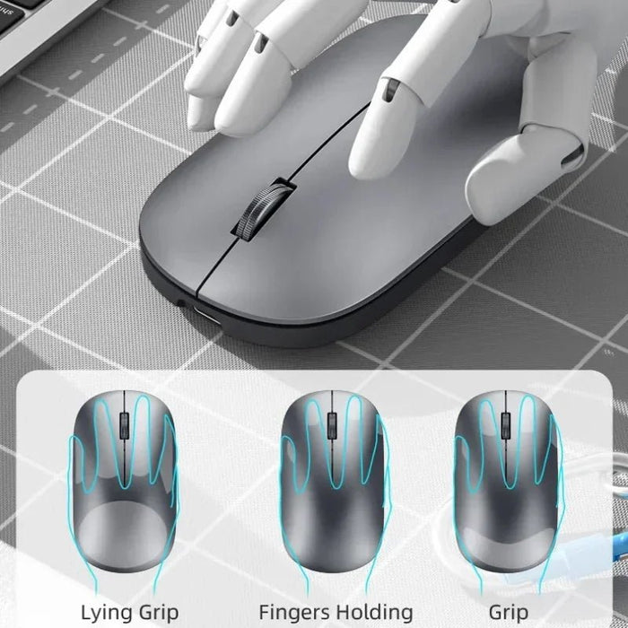 Wireless Mouse Bluetooth Silent 2.4G Dual - mode Type - C Charging Ergonomic Morandi Portable Laptop Office Gaming Mouse - CLICK TIK