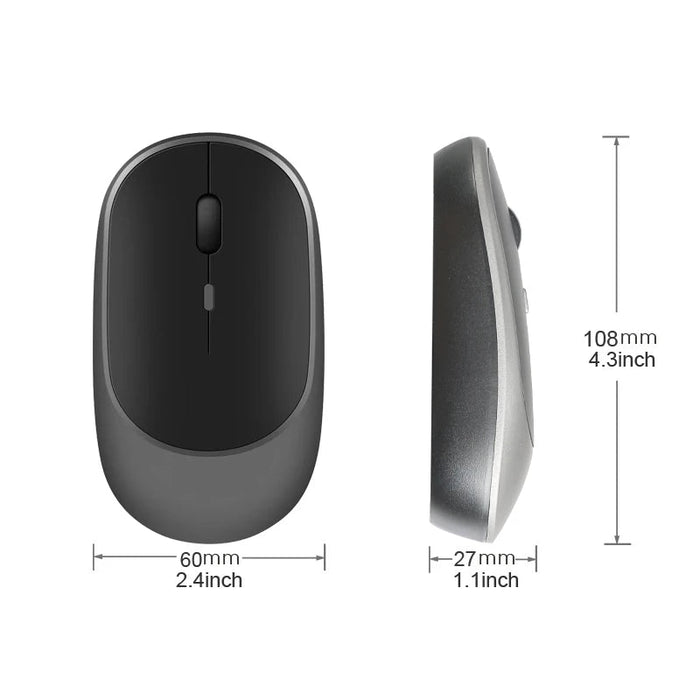 Wireless Mouse Rechargeable Mouse Gamer Dual Modes Bluetooth - compatible 2.4G USB Mice For Laptop Pad Tablet PC Macbook Mause - CLICK TIK
