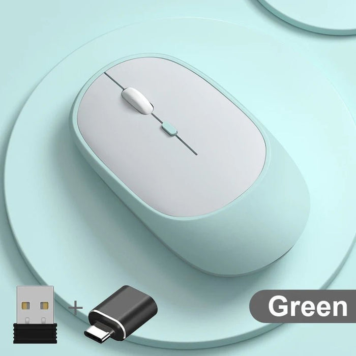 Wireless Mouse Rechargeable Mouse Gamer Dual Modes Bluetooth - compatible 2.4G USB Mice For Laptop Pad Tablet PC Macbook Mause - CLICK TIK