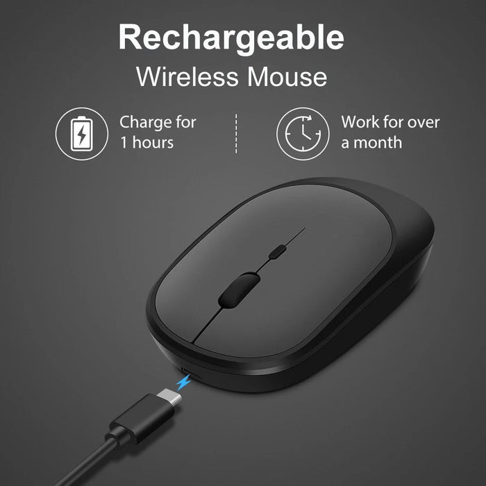 Wireless Mouse Rechargeable Mouse Gamer Dual Modes Bluetooth - compatible 2.4G USB Mice For Laptop Pad Tablet PC Macbook Mause - CLICK TIK