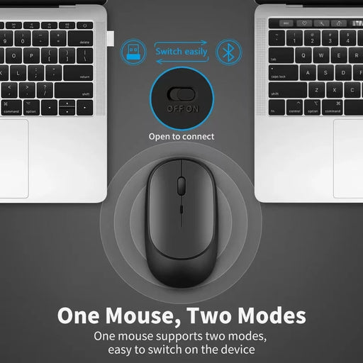 Wireless Mouse Rechargeable Mouse Gamer Dual Modes Bluetooth - compatible 2.4G USB Mice For Laptop Pad Tablet PC Macbook Mause - CLICK TIK