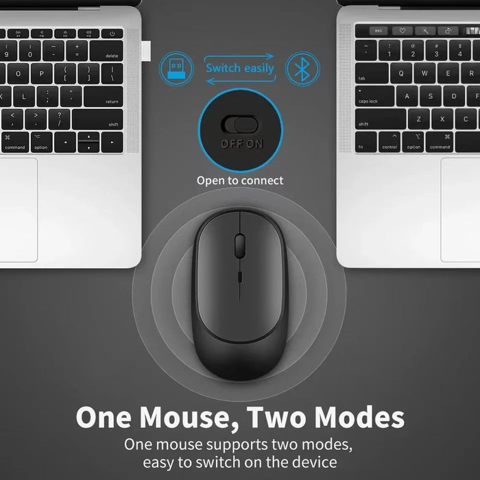 Wireless Mouse Rechargeable Mouse Gamer Dual Modes Bluetooth - compatible 2.4G USB Mice For Laptop Pad Tablet PC Macbook Mause - CLICK TIK
