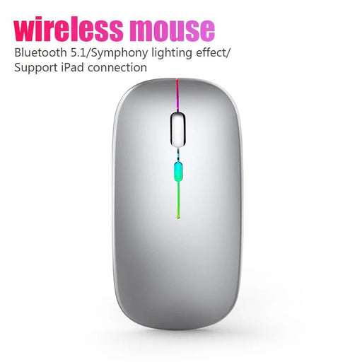 Wireless Mouse RGB Rechargeable Bluetooth Mice Wireless Computer Mause LED Backlit Ergonomic Gaming Mouse for Laptop PC 3600DPI - CLICK TIK