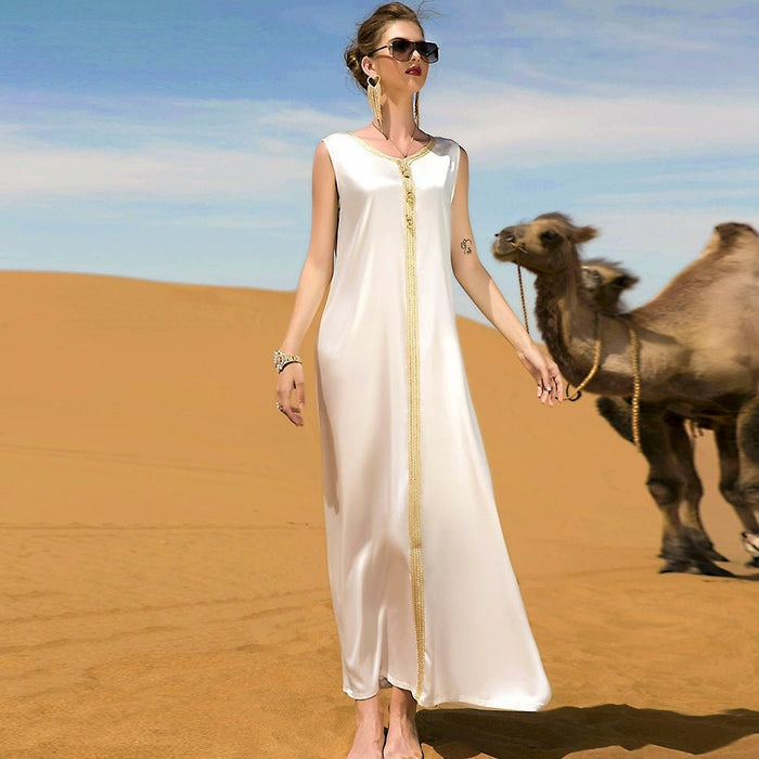 Women's Ba7044 Adenium Obesum Dress Embroidery - CLICK TIK