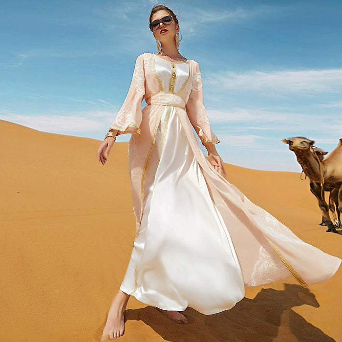Women's Ba7044 Adenium Obesum Dress Embroidery - CLICK TIK