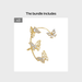 Women'S Elegant Butterfly Ear Cuffs - No - Piercing Ear Hooks, Synthetic Gemstone Accents, Everyday & Formal Jewelry for Parties, Weddings, Everyday Outfits - Non - Piercing Ear Clips for Sensitive Light Beige, Party Accessories, - CLICK TIK