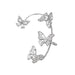 Women'S Elegant Butterfly Ear Cuffs - No - Piercing Ear Hooks, Synthetic Gemstone Accents, Everyday & Formal Jewelry for Parties, Weddings, Everyday Outfits - Non - Piercing Ear Clips for Sensitive Light Beige, Party Accessories, - CLICK TIK