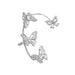 Women'S Elegant Butterfly Ear Cuffs - No - Piercing Ear Hooks, Synthetic Gemstone Accents, Everyday & Formal Jewelry for Parties, Weddings, Everyday Outfits - Non - Piercing Ear Clips for Sensitive Light Beige, Party Accessories, - CLICK TIK