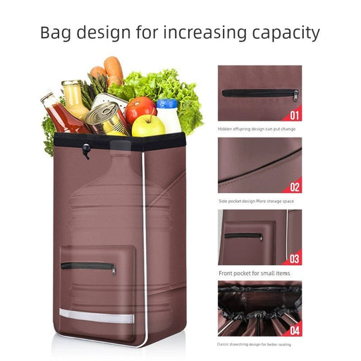 Zhuo Ya Shopping Cart Household Portable Foldable Shopping Cart Luggage Trolley Hand Buggy Trolley Luggage Trolley Trolley Trailer - CLICK TIK