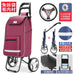 Zhuo Ya Shopping Cart Household Portable Foldable Shopping Cart Luggage Trolley Hand Buggy Trolley Luggage Trolley Trolley Trailer - CLICK TIK
