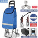 Zhuo Ya Shopping Cart Household Portable Foldable Shopping Cart Luggage Trolley Hand Buggy Trolley Luggage Trolley Trolley Trailer - CLICK TIK